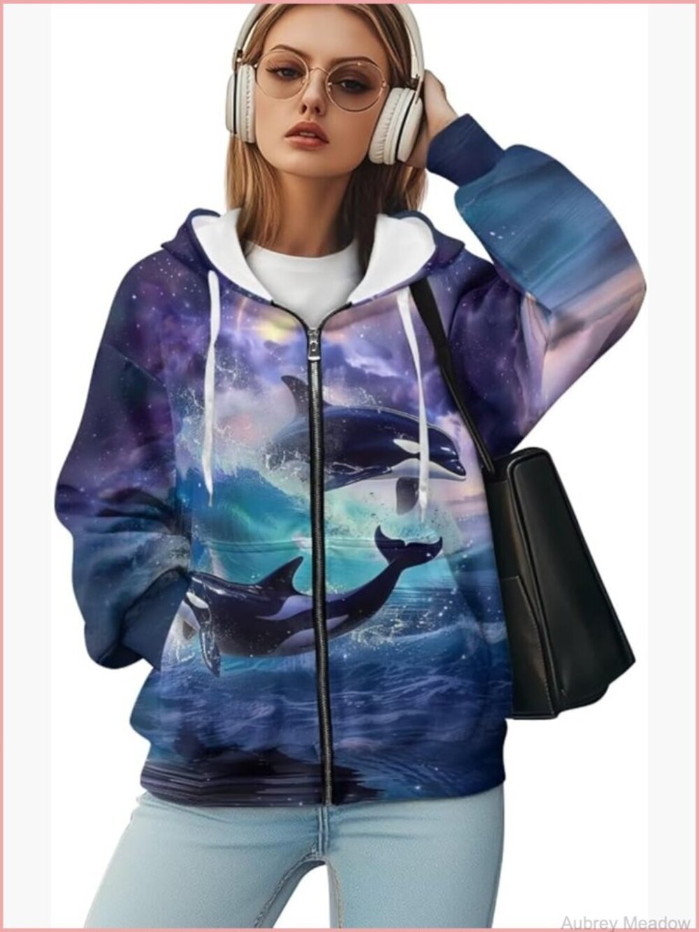 Oversize Zip Up Hoodie Sweatshirt Jacket Y2K Casual Long Sleeve with Pockets